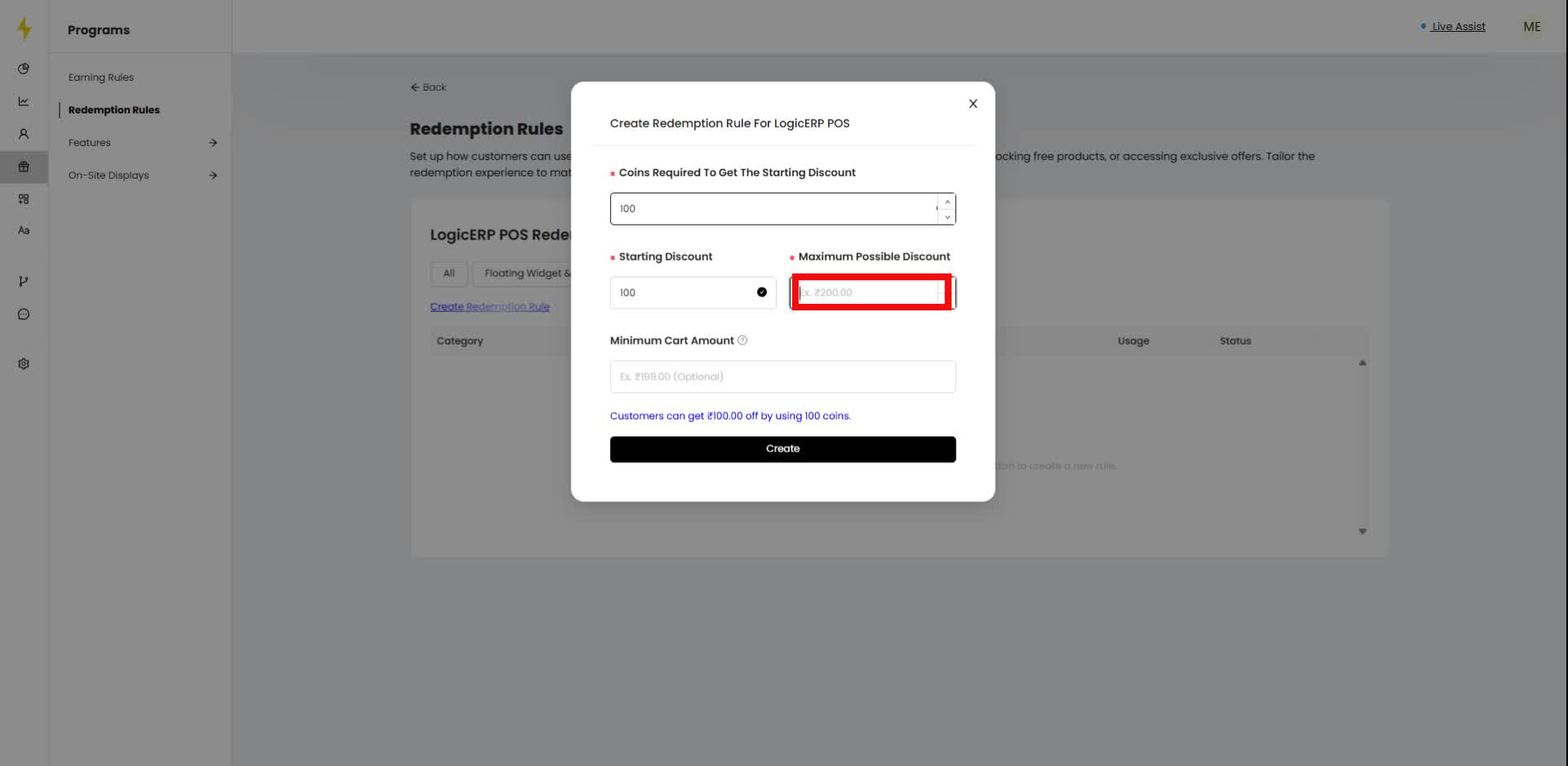 Fill in the maximum possible discount amount.